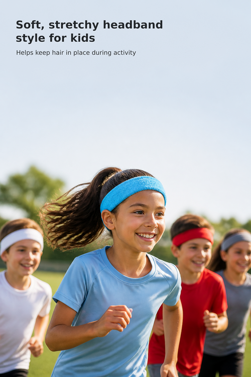 6-Pack Colorful Kids’ Sports Sweatbands